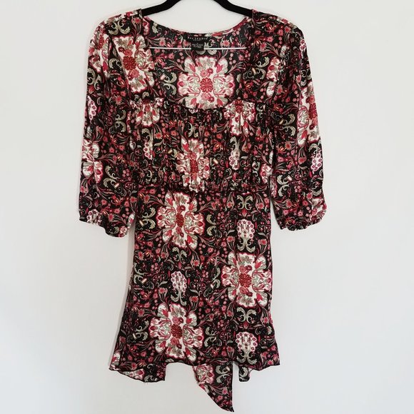 Bay Studio Quarter Sleeve Elastic Floral Top - Picture 2 of 8